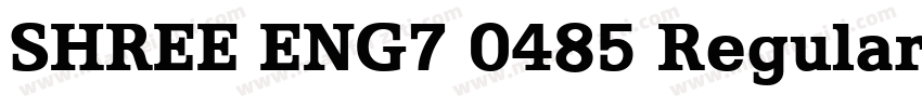 SHREE ENG7 0485 Regular字体转换